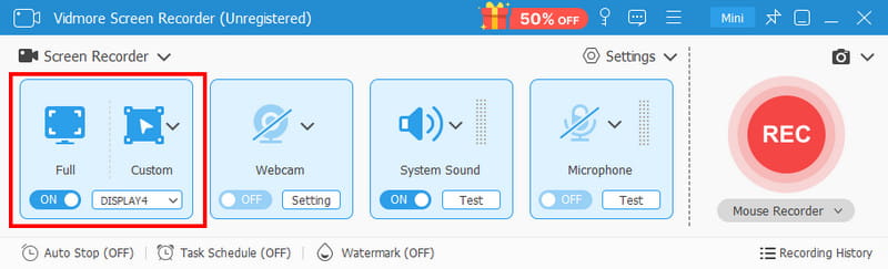Программа для записи экрана с полной настройкой Vidmore
