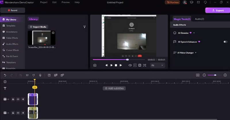 Wondershare Democreator Perakam Panggilan Skype
