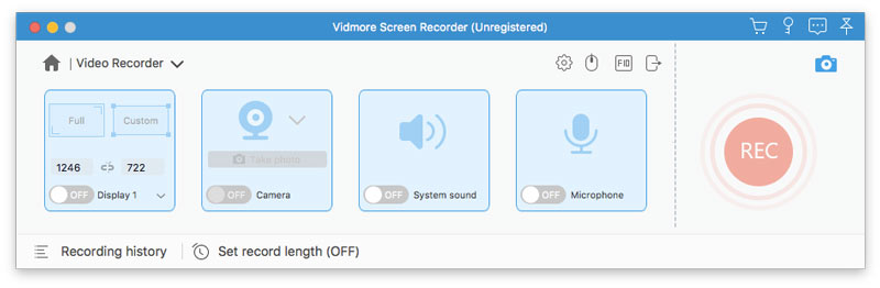 Interfaccia del videoregistratore