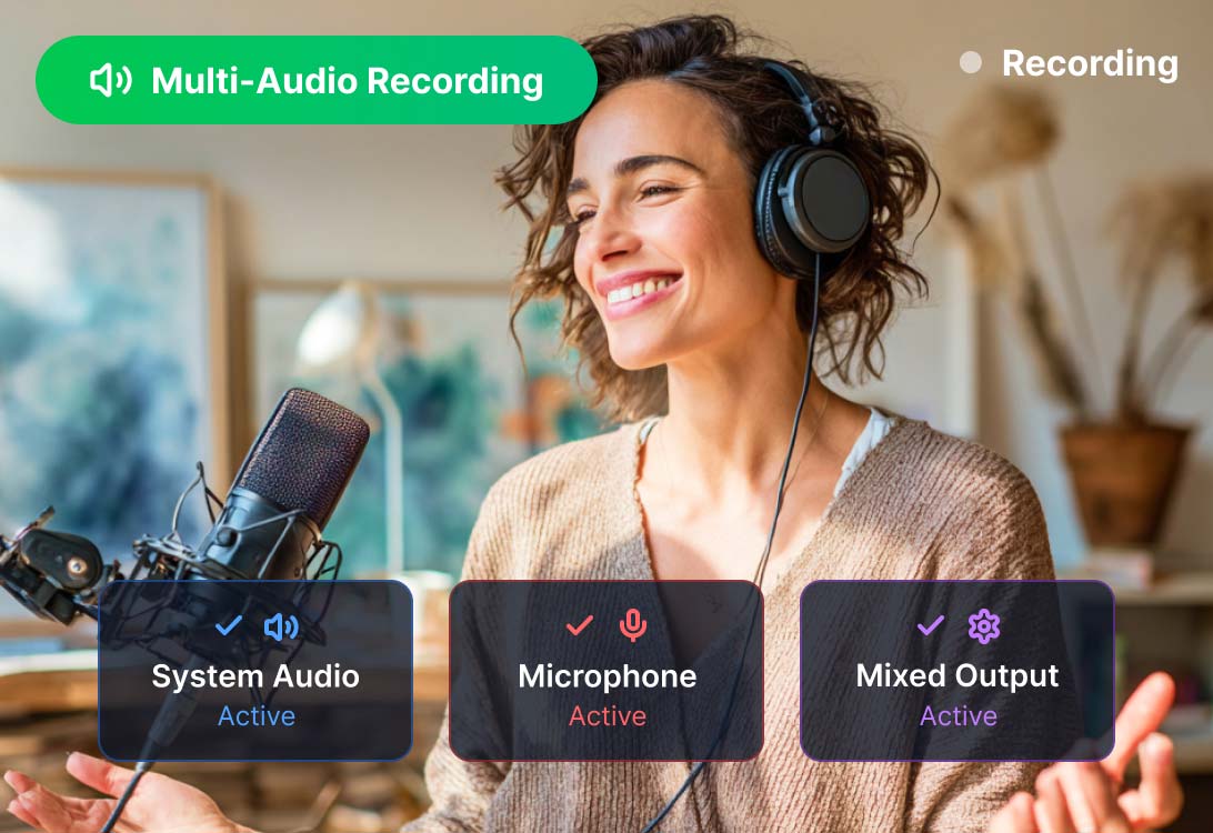 Graba audio desde fuentes flexibles