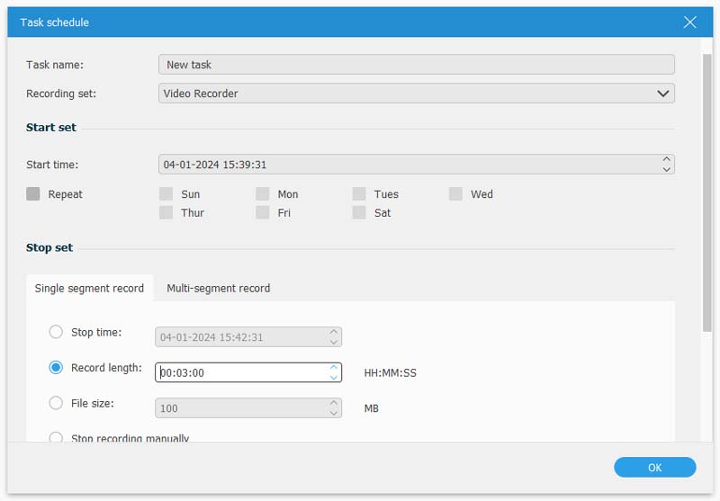 Configurar la programación de tareas