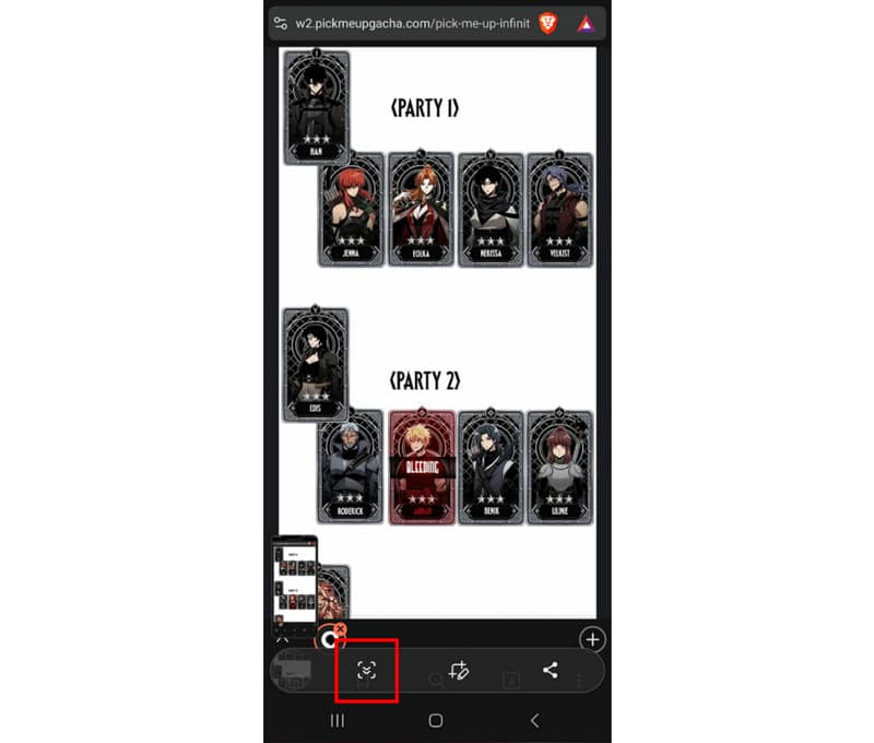Ta skjermbilder med rullende skjermbilder