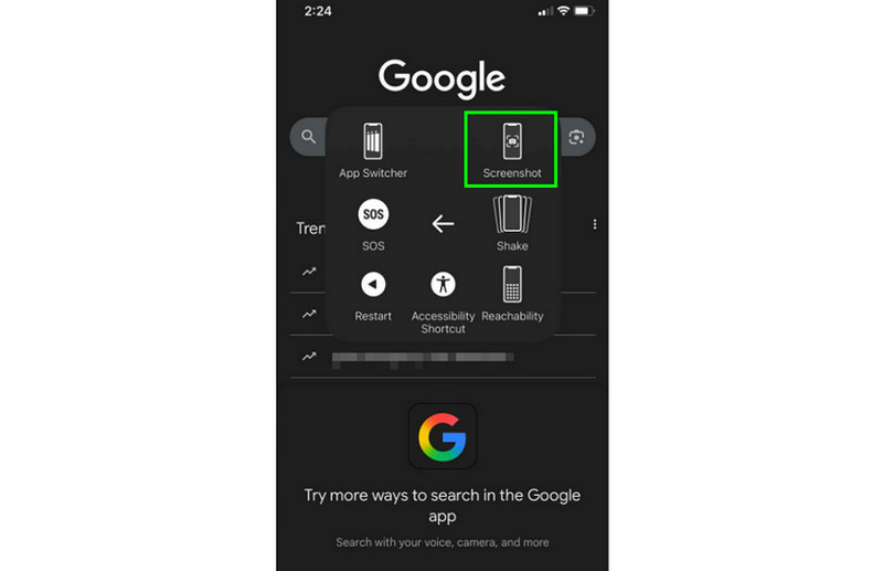 Készítsen képernyőképet a Google Chrome-ból iOS-ben