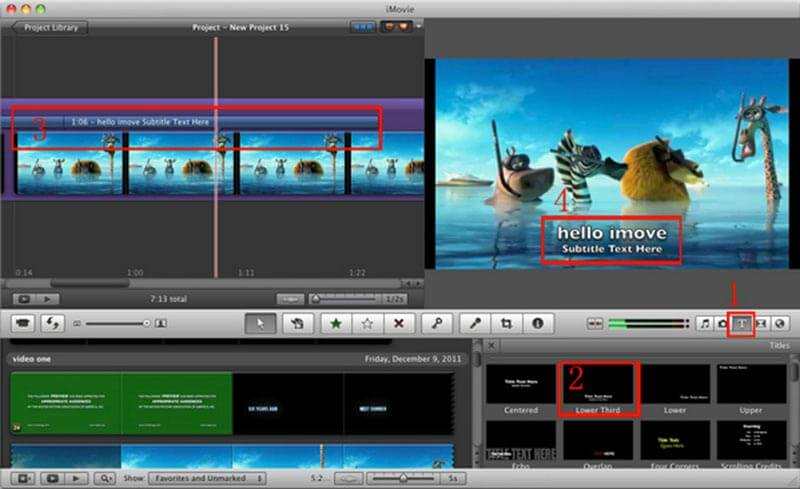 เพิ่มคำบรรยายใน iMovie