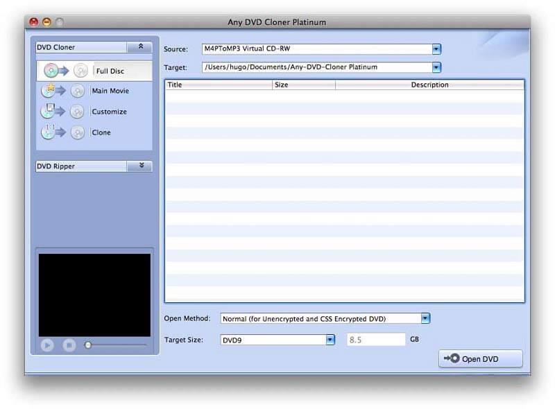 أي DVD Cloner لنظام التشغيل Mac