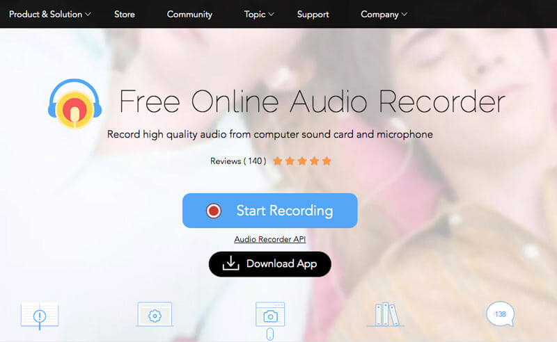 Registratore audio online Apowersoft