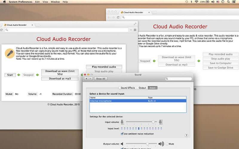 Registratore audio cloud