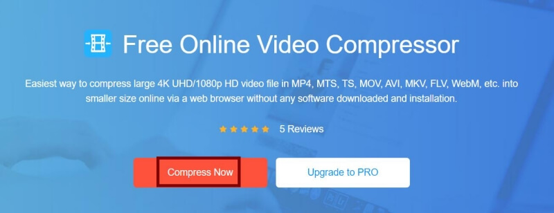 Komprimirajte video na mreži besplatno
