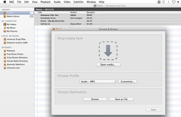Converta FLAC para MP3 com VLC