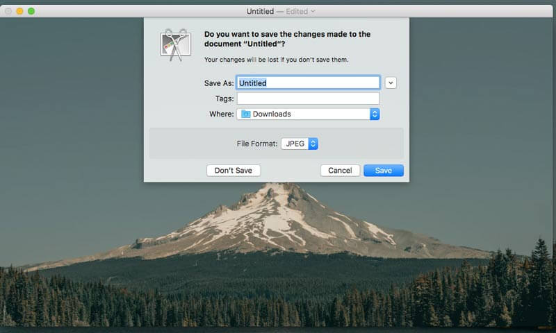 قص لقطة شاشة على Mac باستخدام Grab
