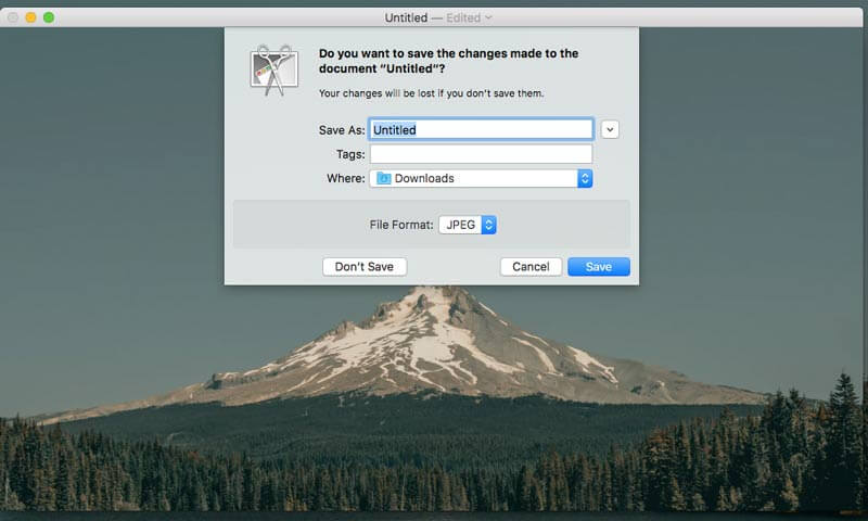 Ritaglia uno screenshot su Mac con Grab