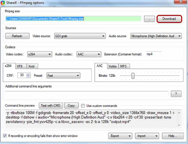 Télécharger ffmpeg