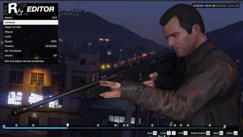 Muokkaa GTA-videota Rockstar Editorilla