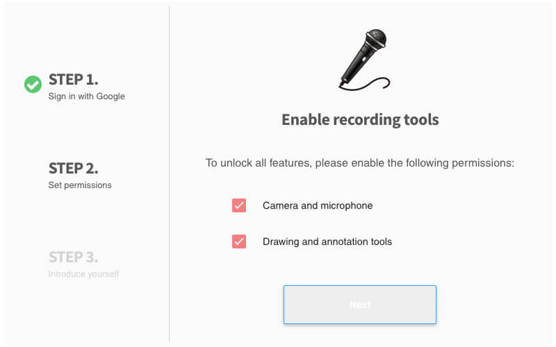 Enable recording tools