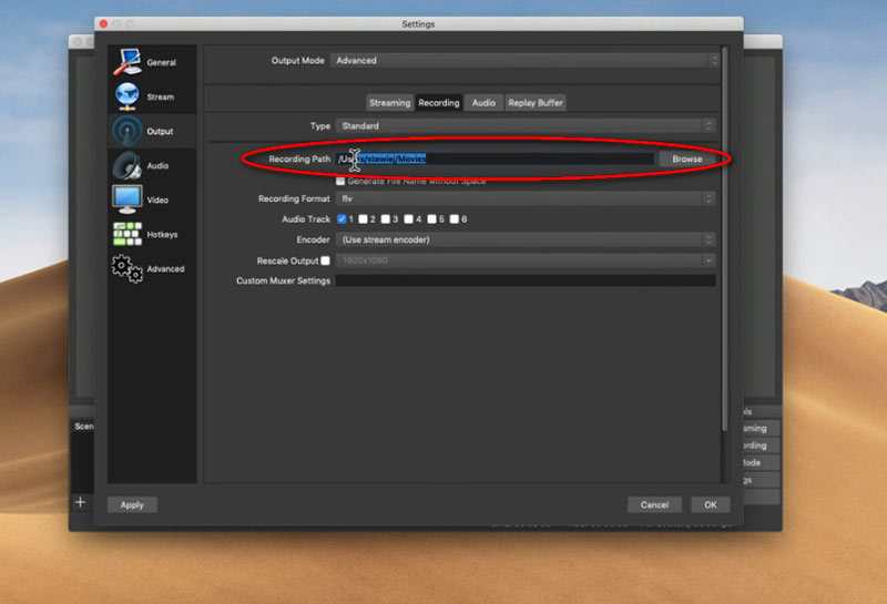 how to record audio in obs on mac