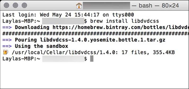 Install libdvdcss mac