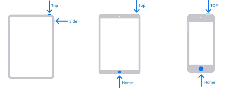 iPad iPod 스크린 샷 찍기