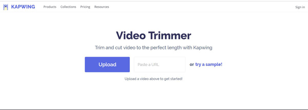 Kapwing Online videó trimmer