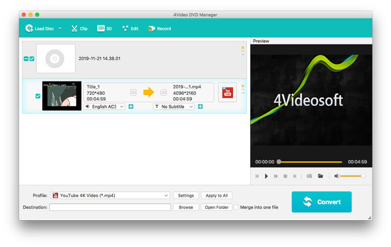 加载DVD 4video DVD Manager