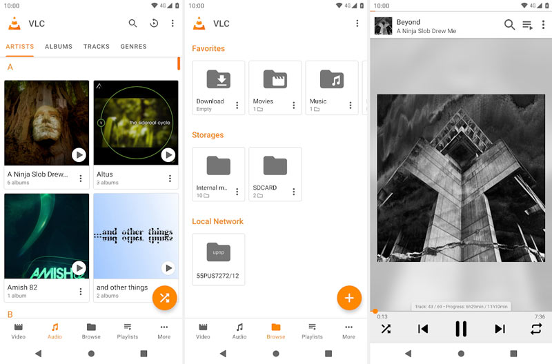 M4A-soitin Android vlc: lle