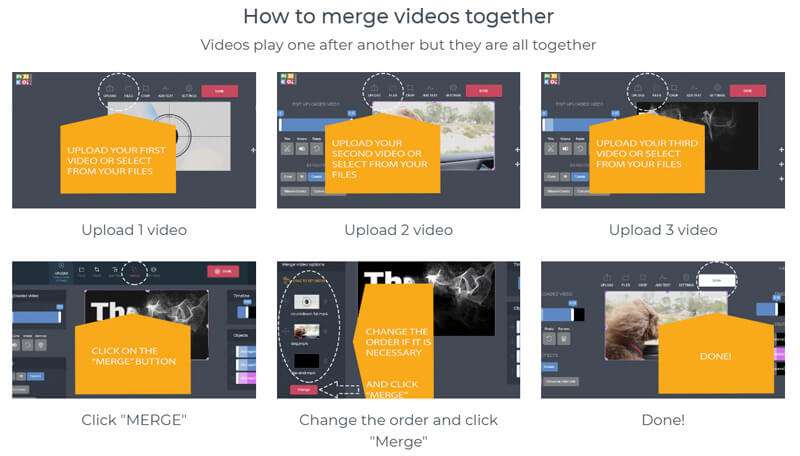 Merge videos online with Pixiko