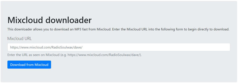Mixcloud Downloader online