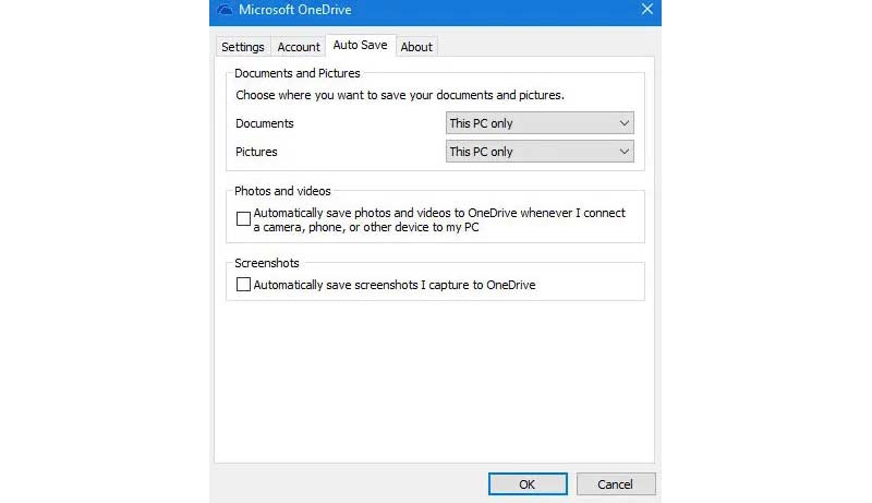 Onedrive automatisk gem