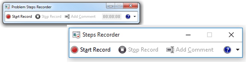 Aktivoi Windows Steps Recorder