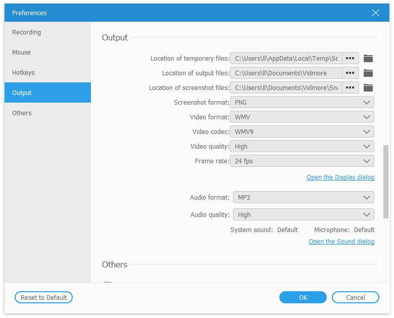 Output Setting