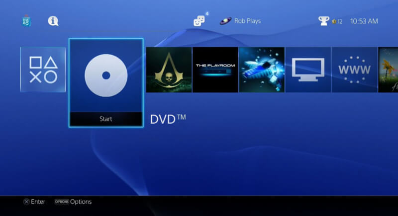 Reproduza DVDs no PS4 