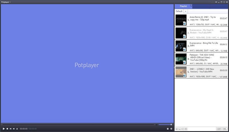 Potplayer 블루 레이