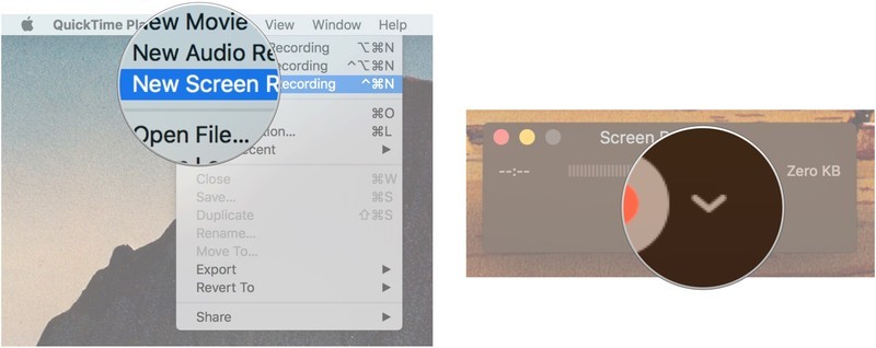 rychlý záznam obrazovky Mac