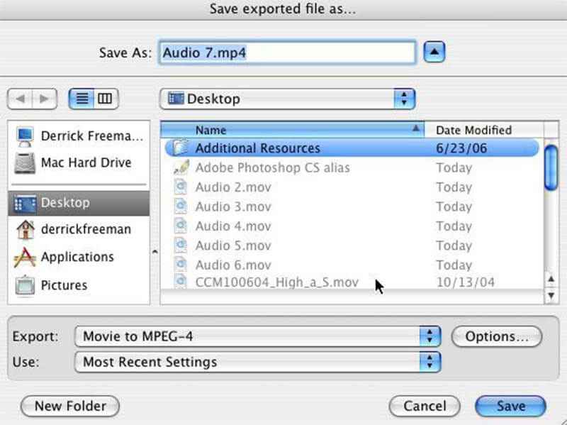 Quicktime Pro to Convert to MP4