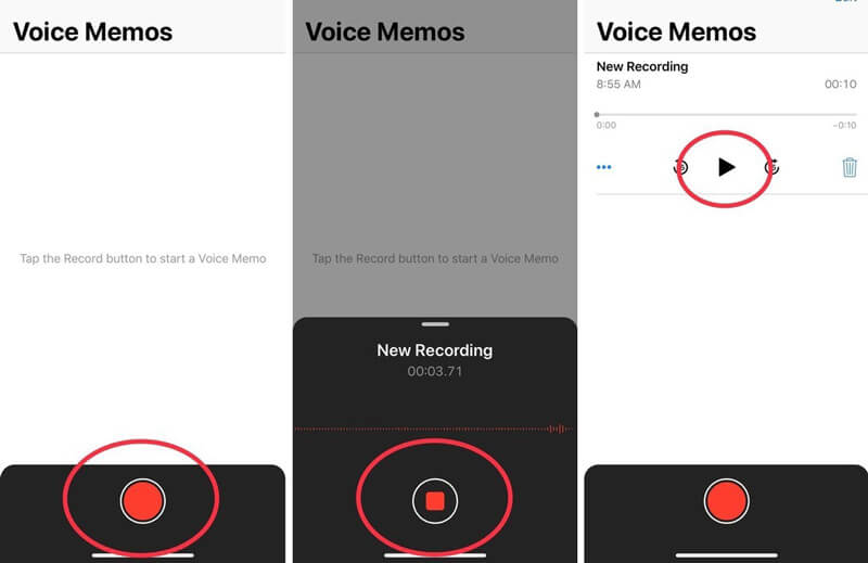 Registra audio con memo vocali