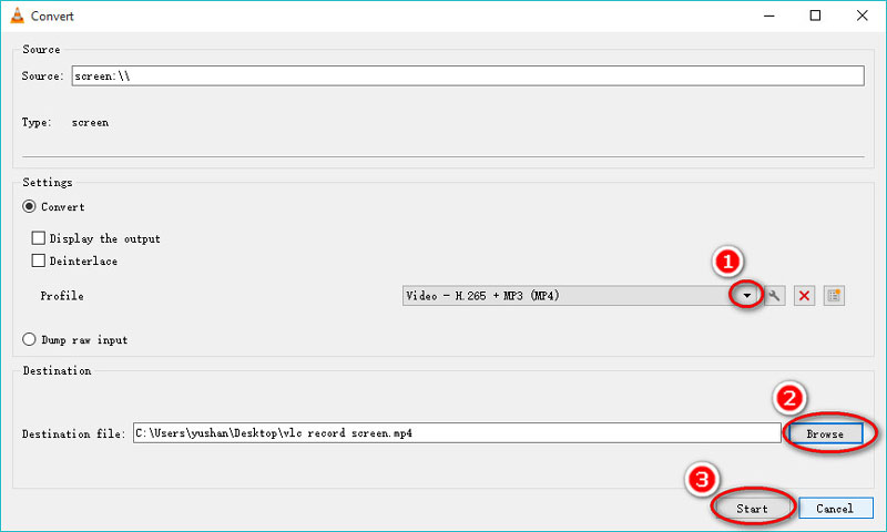 Record Desktop Screen In VLC