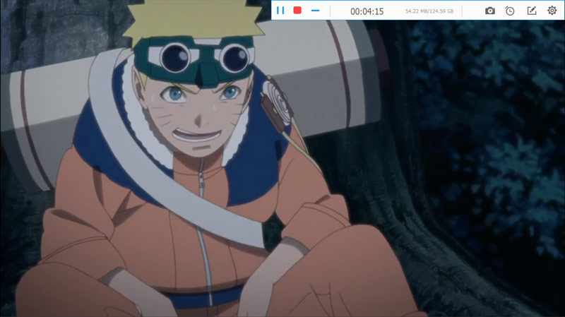 Gravar o episódio de Naruto