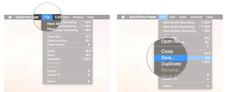 Uložte záznam iOS na Macu