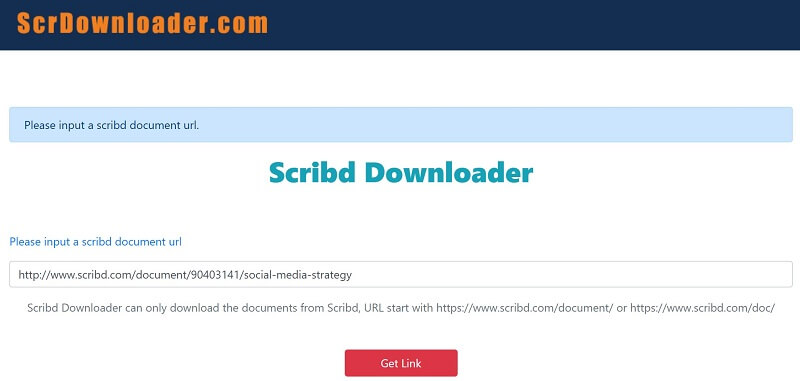 Scrdownlader-Seite