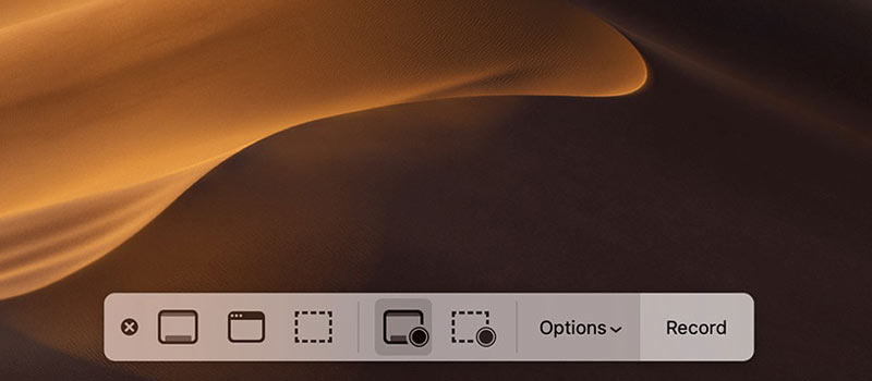 تسجيل الشاشة على Mac Mojave