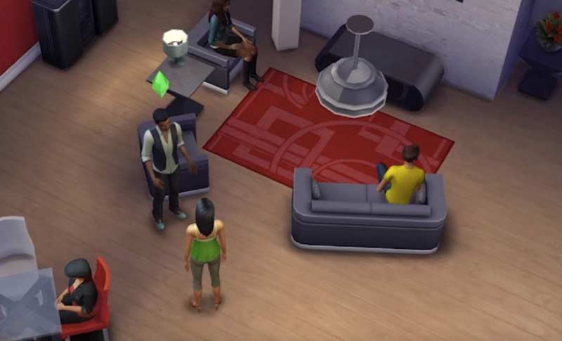 Skjermopptak på Sims 4