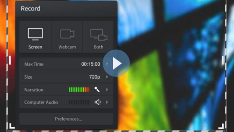 Screencast O Matic Schnittstelle