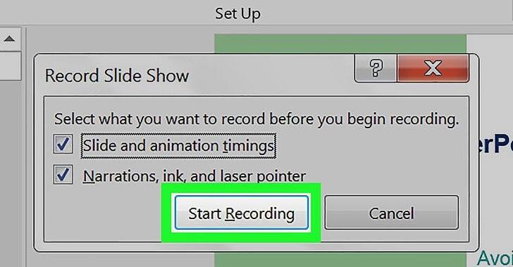 Start Recording Powerpoint