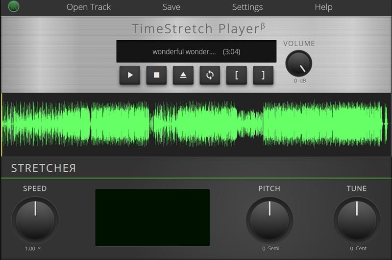 Reproductor de audio TimeStretch
