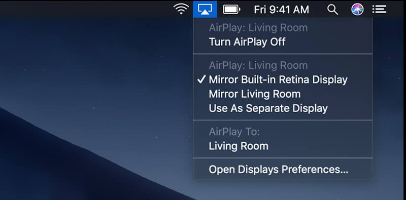 Dezactivați Airplay pe Mac