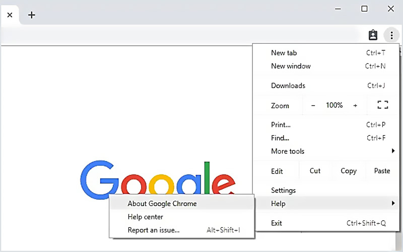 Opdater Google Chrome