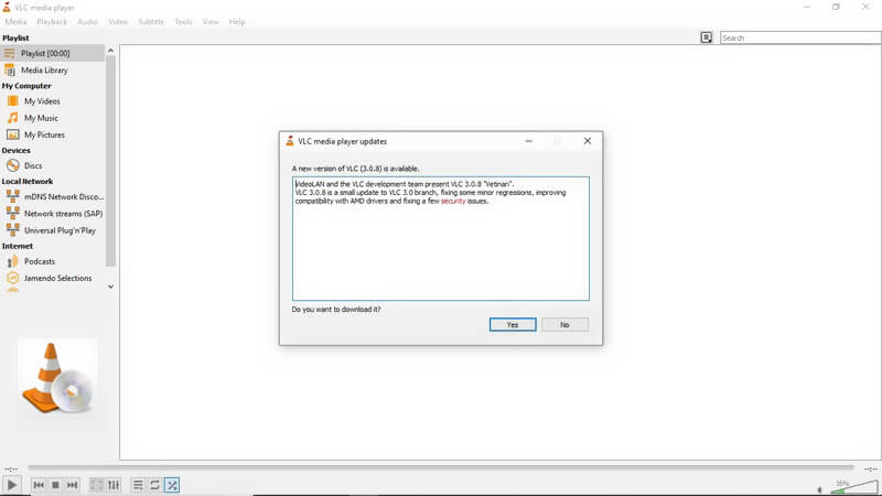 Ενημέρωση VLC