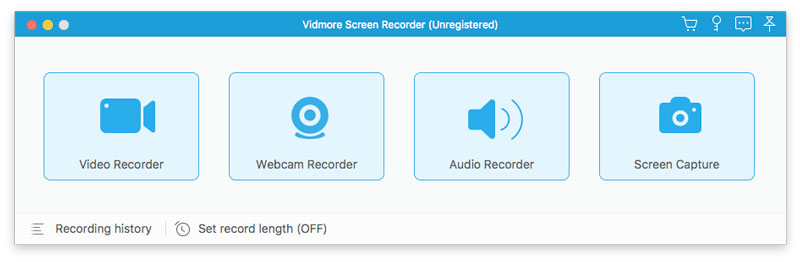 Videorekordér Vidmore pro Mac