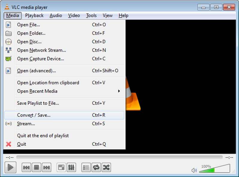 VLC mengkonversi simpan