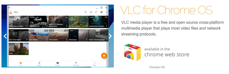 VLC pentru sistemul de operare Chrome