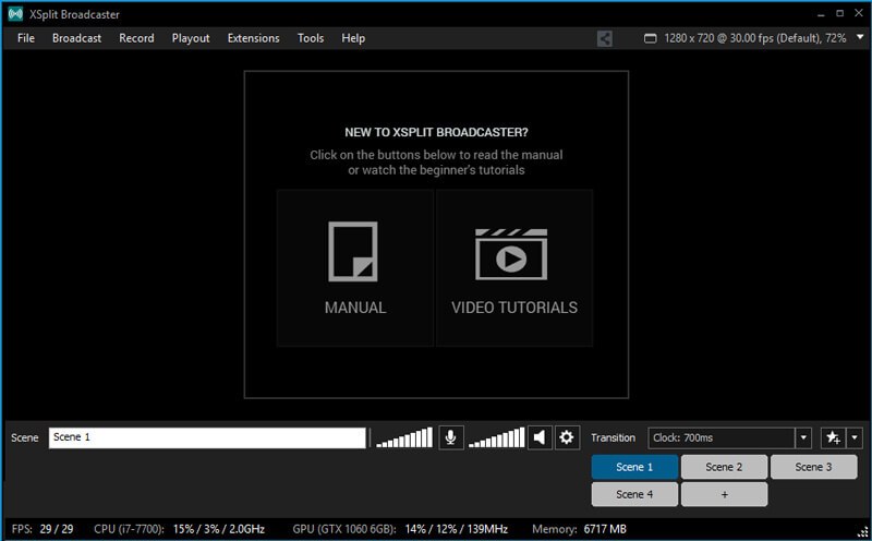 Xsplit प्रसारक